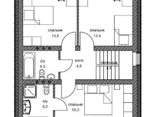 2-этажный дом, 128 м², 13 соток