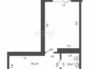 Студия, 29.4 м², 5/16 этаж