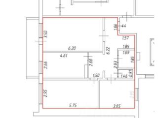 3-комн. квартира, 80.6 м², 2/10 этаж