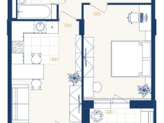 1-комн. квартира, 53.1 м², 21/25 этаж