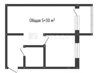 1-комн. квартира, 30 м², 3/5 этаж