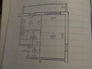 1-комн. квартира, 33 м², 3/9 этаж