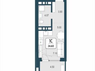 Студия, 24.6 м², 5/29 этаж