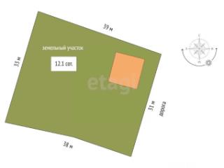 1-этажный дом, 42.5 м², 12.1 соток