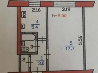 1-комн. квартира, 29.1 м², 2/5 этаж