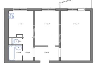 2-комн. квартира, 52 м², 9/9 этаж