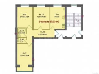 3-комн. квартира, 84 м², 4/5 этаж