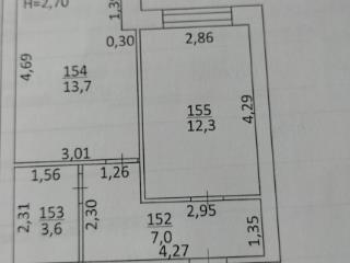 1-комн. квартира, 36.6 м², 2/3 этаж