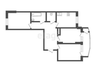 3-комн. квартира, 107.2 м², 9/22 этаж