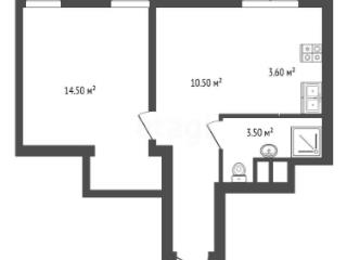 1-комн. квартира, 35.3 м², 9/58 этаж
