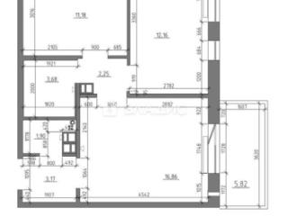 3-комн. квартира, 57.2 м², 5/5 этаж