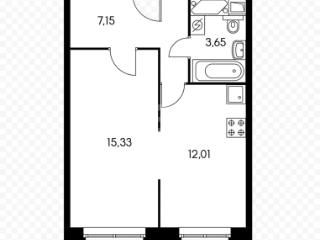 1-комн. квартира, 38 м², 2/3 этаж