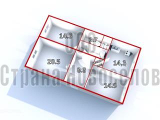 3-комн. квартира, 82.5 м², 2/3 этаж