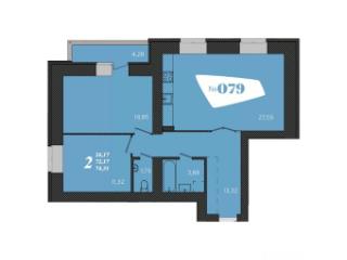 2-комн. квартира, 74 м², 1/15 этаж