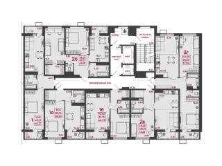1-комн. квартира, 45.37 м², 3/17 этаж