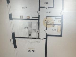 2-комн. квартира, 76 м², 4/18 этаж