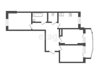 3-комн. квартира, 107.2 м², 9/22 этаж