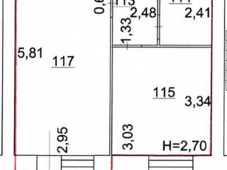 1-комн. квартира, 37 м², 2/3 этаж