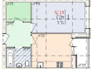 1-комн. квартира, 41.7 м², 2/10 этаж