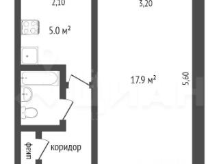 1-комн. квартира, 30.5 м², 2/2 этаж