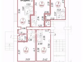 Студия, 14.4 м², 1/5 этаж