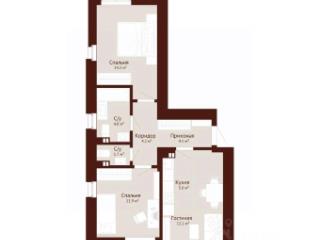 3-комн. квартира, 61.45 м², 7/9 этаж