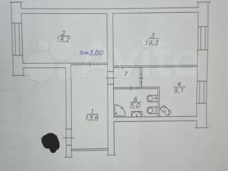 2-комн. квартира, 68 м², 1/5 этаж