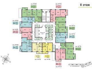 3-комн. квартира, 62.2 м², 8/21 этаж