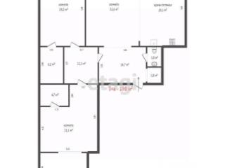 3-комн. квартира, 198 м², 2/12 этаж