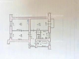 3-комн. квартира, 60.3 м², 3/3 этаж