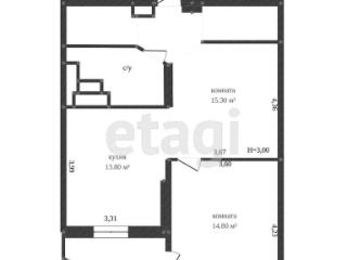 2-комн. квартира, 60 м², 17/22 этаж