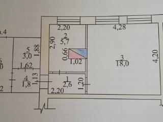 1-комн. квартира, 26.3 м², 1/1 этаж