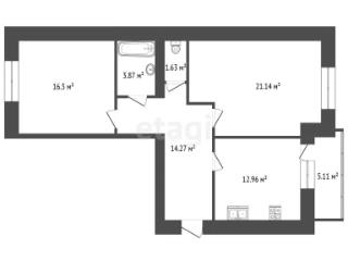 2-комн. квартира, 70.5 м², 7/9 этаж