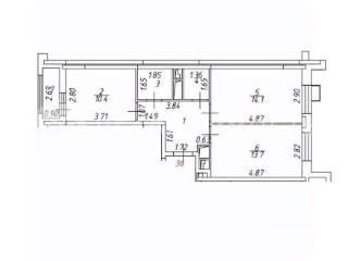 2-комн. квартира, 51.2 м², 6/8 этаж