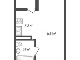 Квартира, 26.4 м², 7/18 этаж