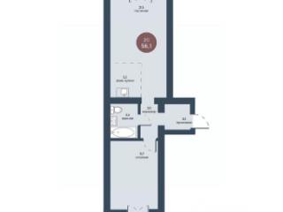 2-комн. квартира, 56.1 м², 2/7 этаж