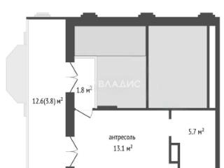 3-комн. квартира, 106 м², 3/4 этаж
