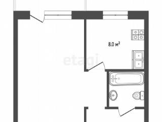 1-комн. квартира, 30.8 м², 3/5 этаж