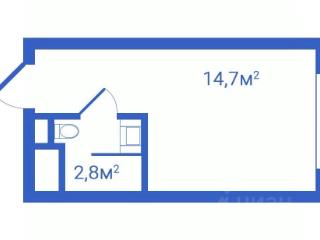 Студия, 17.8 м², 2/7 этаж