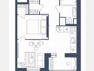 1-комн. квартира, 39 м², 21/25 этаж