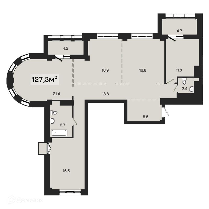 4-комн., 119.6 м², 4/19 этаж