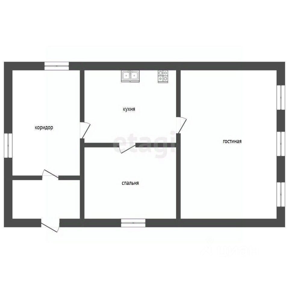 Дом, 59.9 м², 13 соток