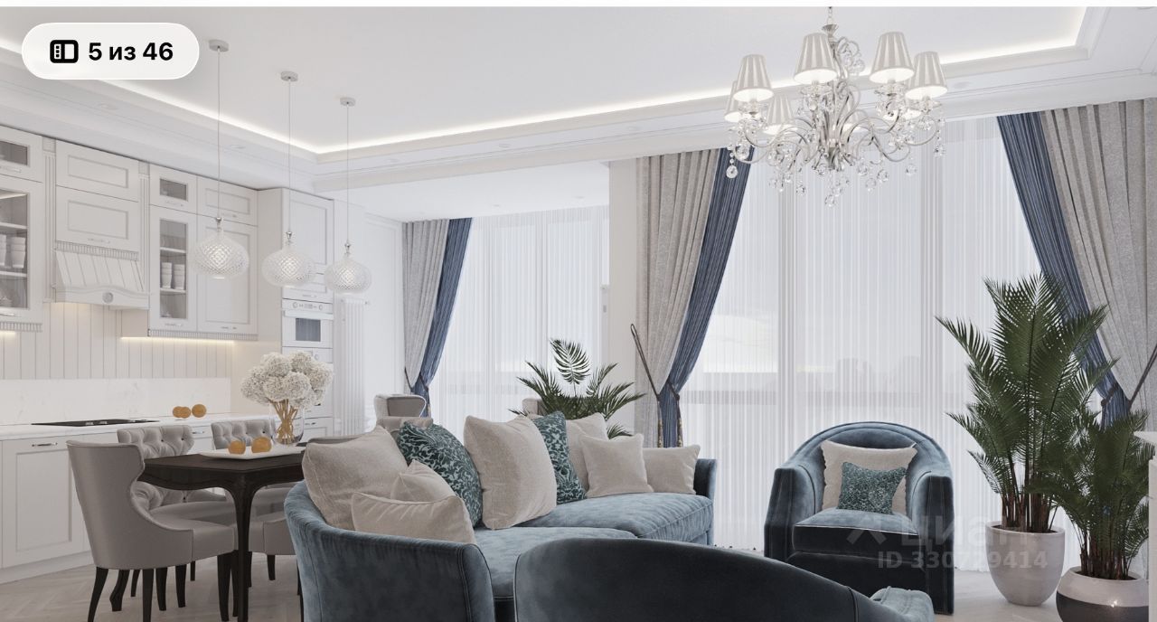 5-комн., Квартира в новостройке, 200.2 м², 20/22 этаж