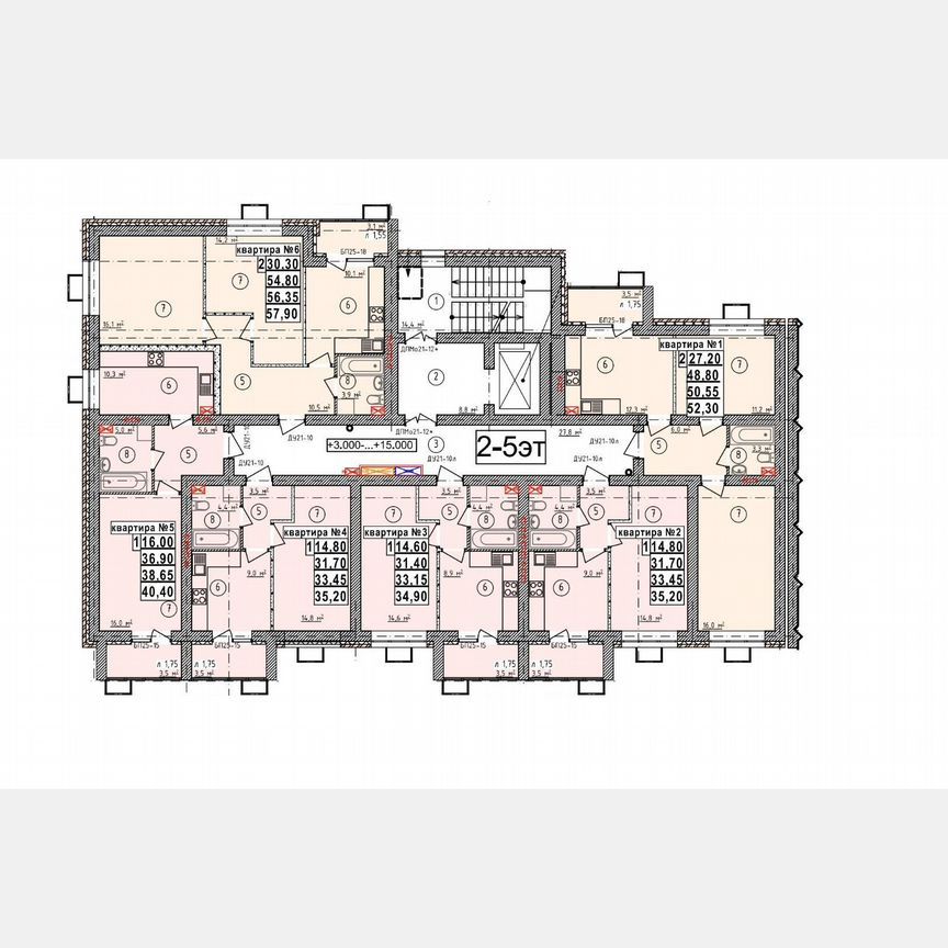 1-комн., 33.5 м², 4/5 этаж