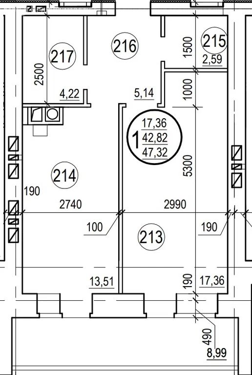 1-комн., 51.81 м², 6/10 этаж