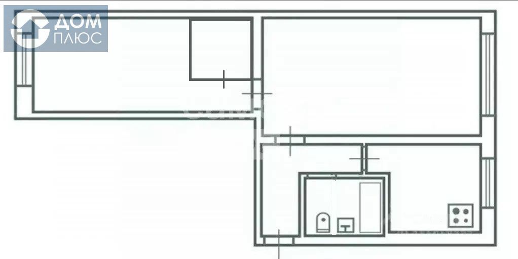 2-комн., 43.7 м², 3/5 этаж