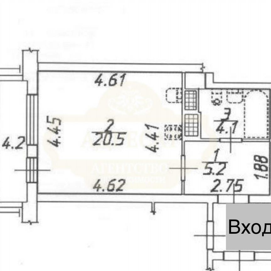 Квартира, 30 м², 22/22 этаж
