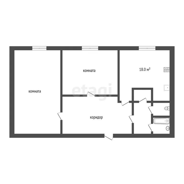 2-комн., 72 м², 1/5 этаж