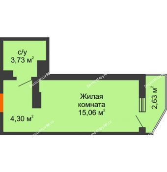 Студия, 24 м², 8/20 этаж