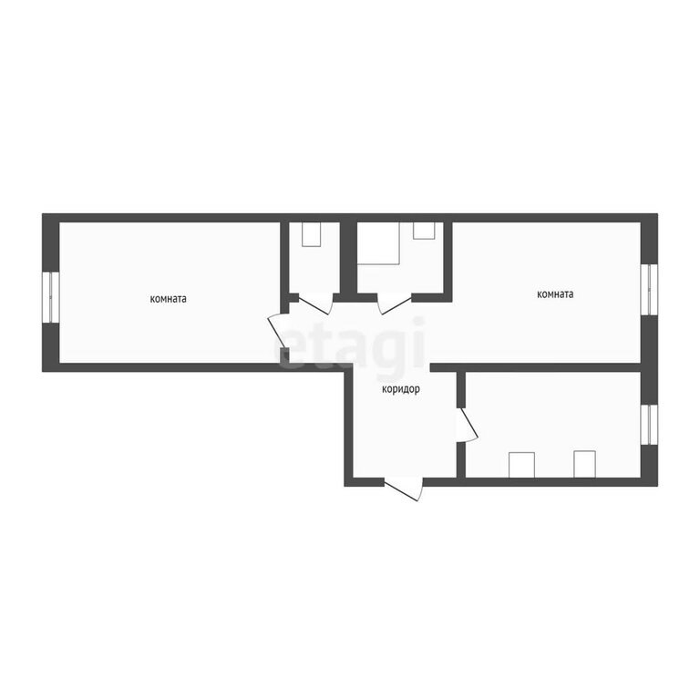 2-комн., 42.9 м², 1/2 этаж